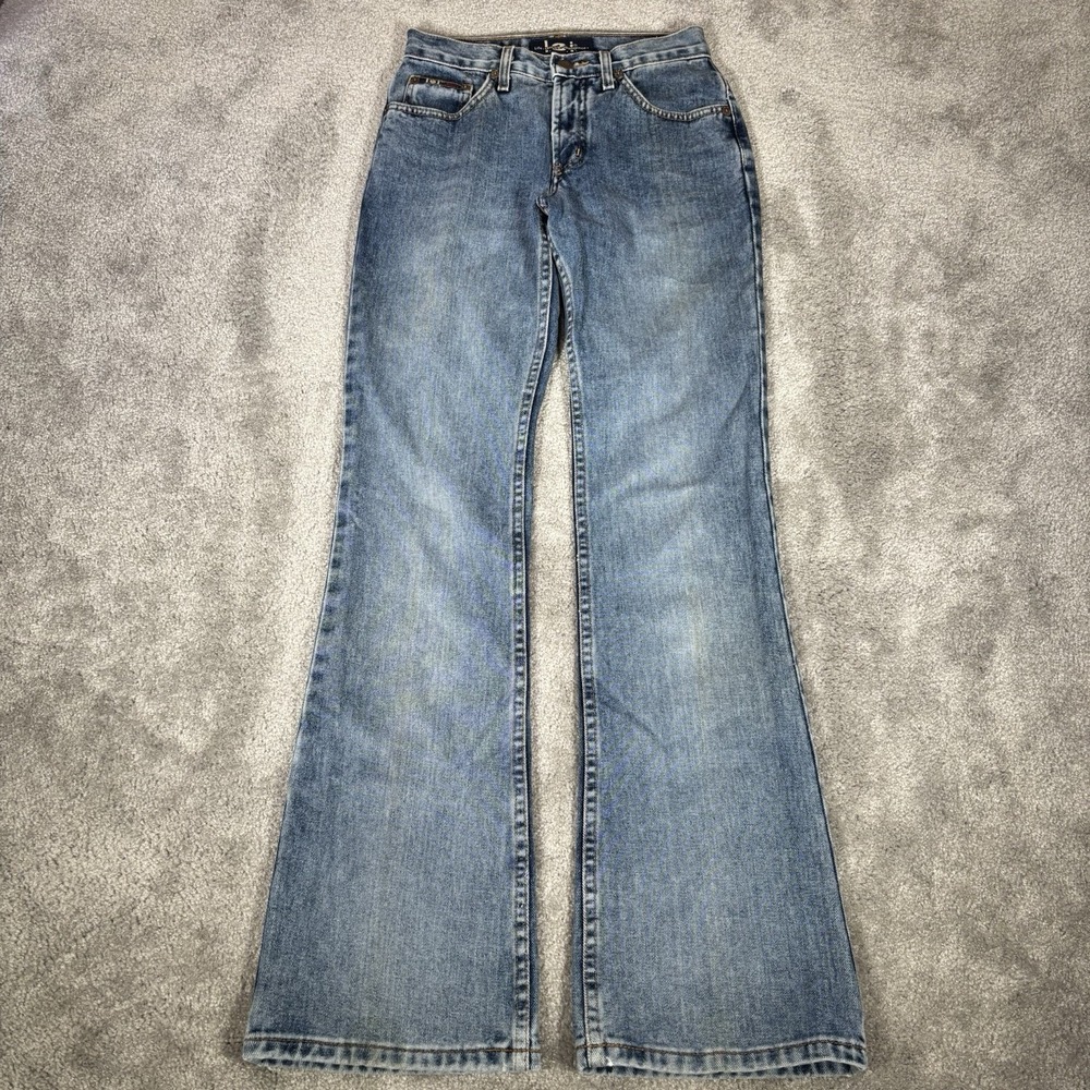 Vintage LEI Jeans Womens Size 1 Bootcut Mid Rise Blue Denim Cotton Western Y2K
